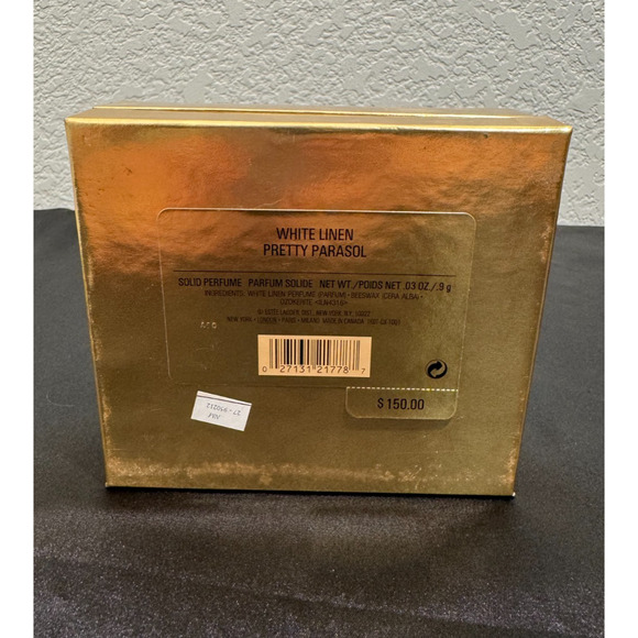 NIB Estee Lauder White Linen Pretty Parasol Solid Perfume Compact 2000 - Picture 3 of 11